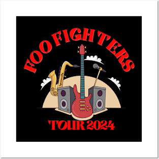 Foo Fighters Tour 2024 T shirt Red Posters and Art